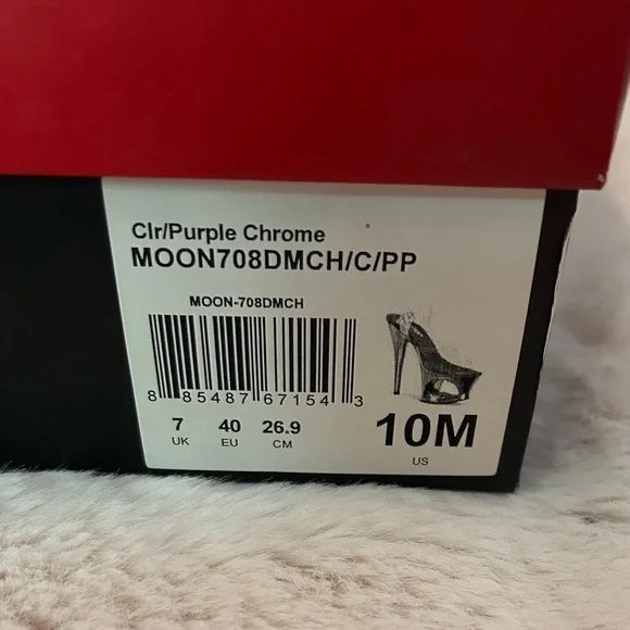 Pleaser Moon 7” Heels. Purple Chrome. - Picture 10 of 10